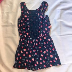 Wonder Nation Girls size 14-16 Romper / Girls 'Strawberry Shortcake' Romper